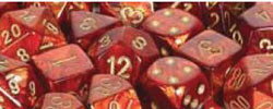 12mm D6 Dice Block (36) - Scarlet w/ Gold (CHX27814)