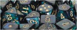 12 mm d6 (36) Scarab Jade/Gold