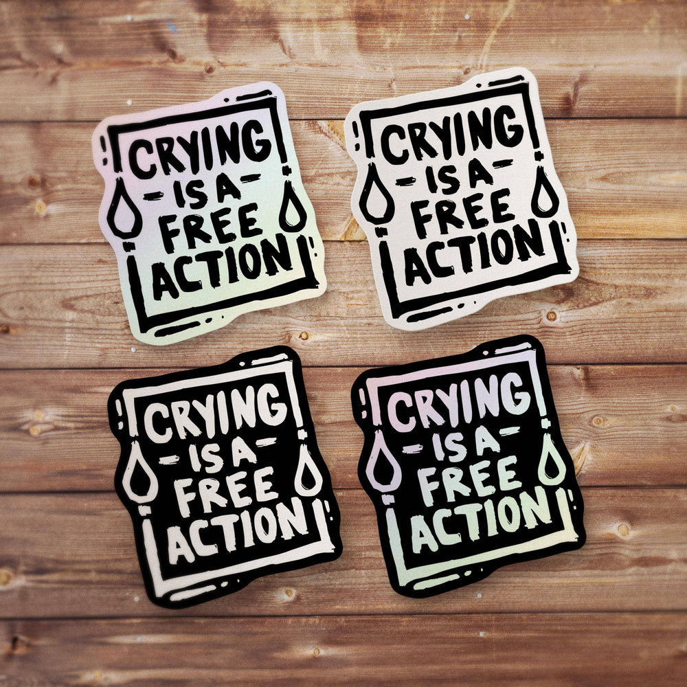 Holographic Crying Is a Free Action Sticker: Holographic Black