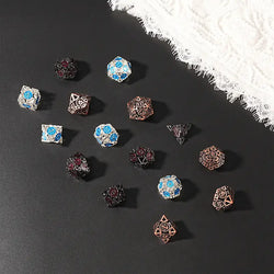 Metal Dice Set Hollow Arrow Design in Assorted Colors (DCPHMT15)