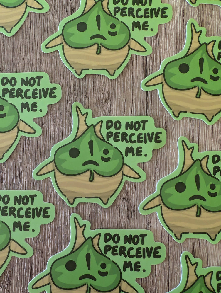 Perceive Ya-Ha-Ha! Korok - Cute Zelda Nintendo Vinyl Sticker: Do Not Perceive Me