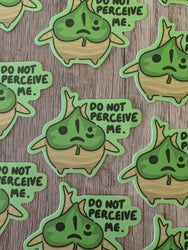 Perceive Ya-Ha-Ha! Korok - Cute Zelda Nintendo Vinyl Sticker: Do Not Perceive Me