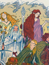 Lord of the Rings, Two Towers Print - Small Riso Print