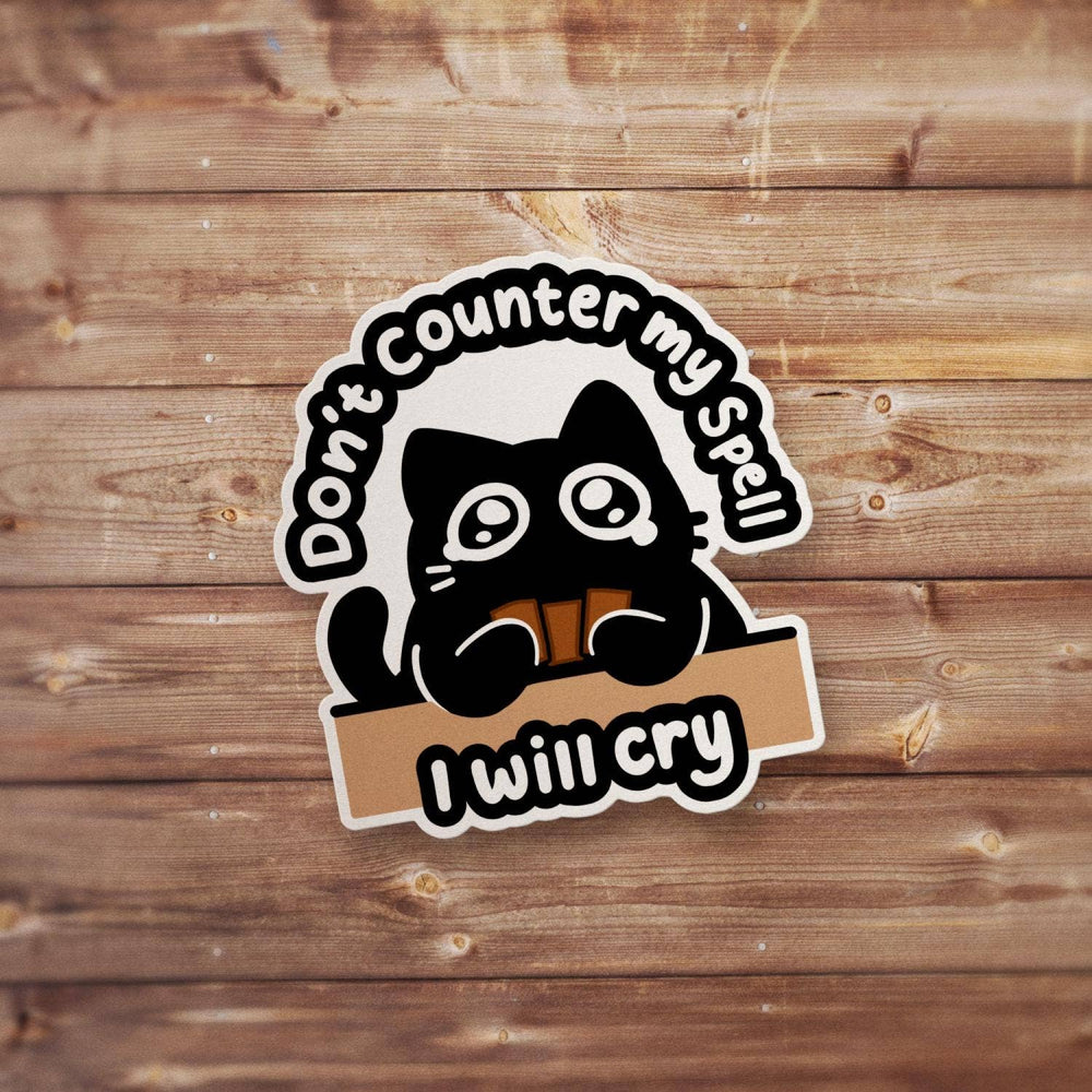 Black Cat Counter Spell Sticker Mtg- Mtg Gift