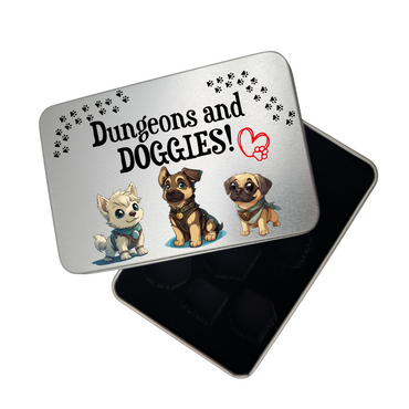 Dungeons and Doggies Dice Tin