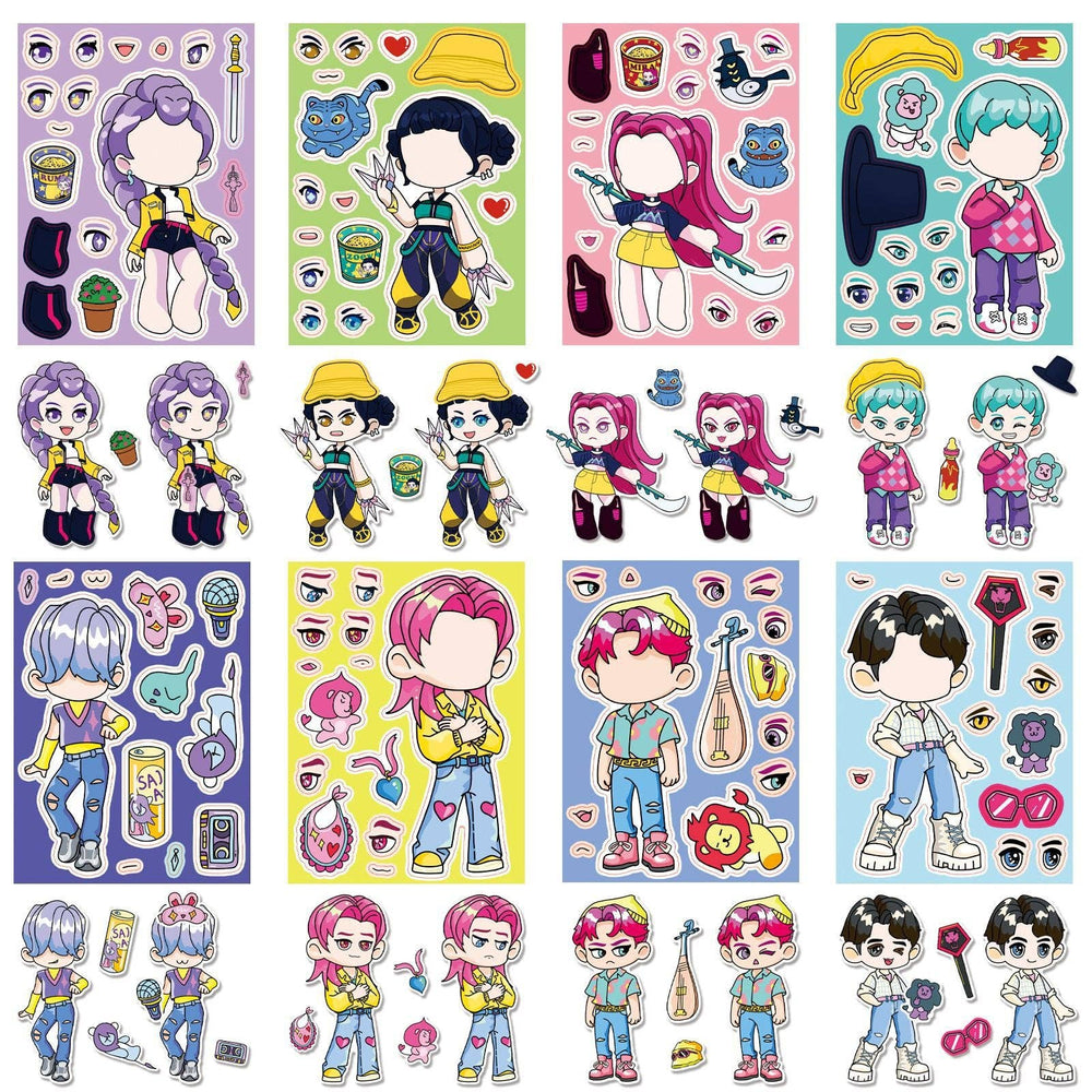 KDH K-pop inspired DIY Puzzle Sticker-8sheets
