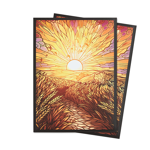 Card Sleeves: Standard- Matte Art- Stained Glass- Golden Plains (100 ct)