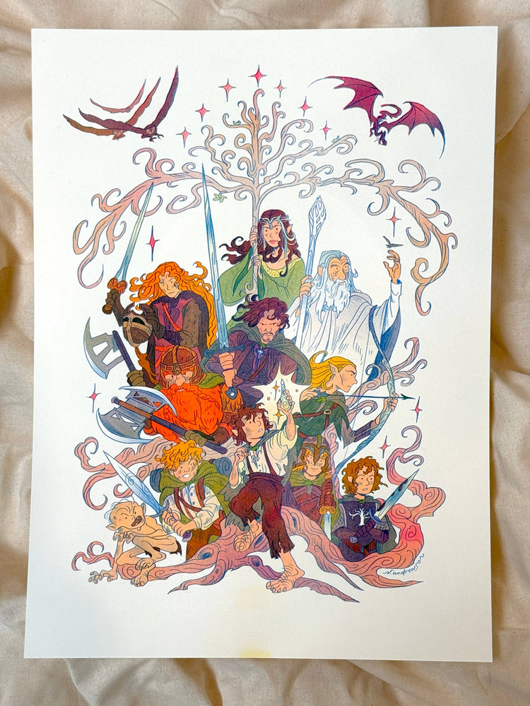 Return of the King, Lord of the Rings Small Riso Print.