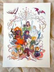 Return of the King, Lord of the Rings Small Riso Print.