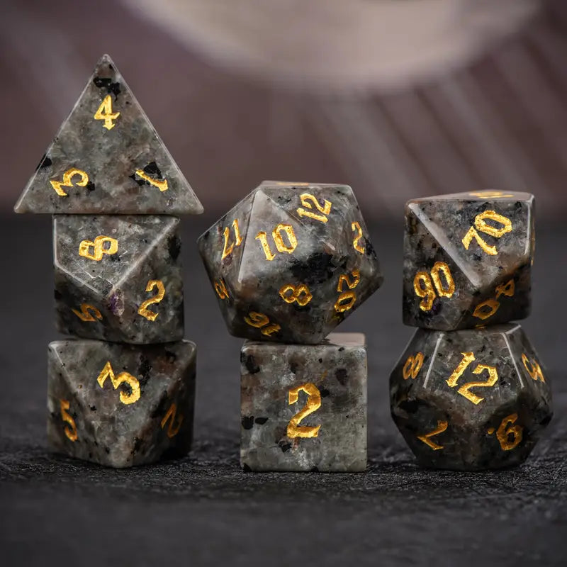 Gemstone Dice Set Reactive UV Flame