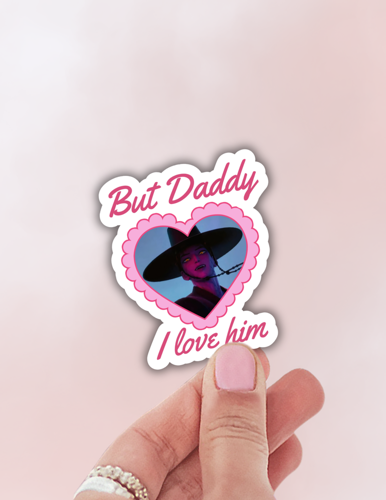 K pop sticker, cute kawaii demon laptop decal