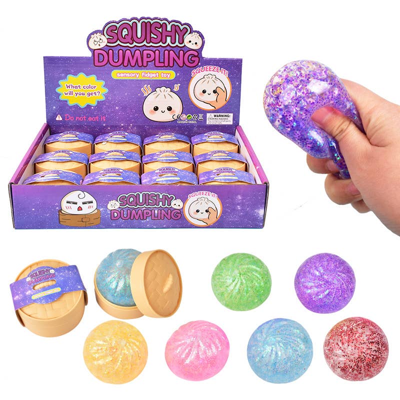 Mystery Squishy Dumpling Bao Bun Fidget Toy blind box-12unit