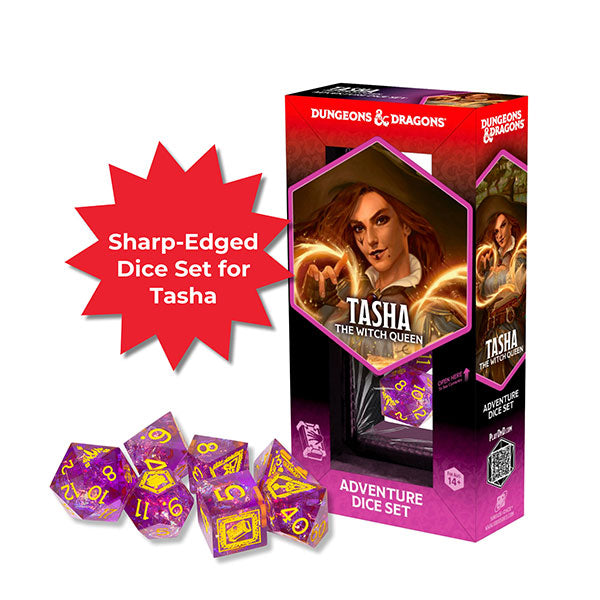 D&D Adventure Dice - Tasha the Witch Queen: Sharp-Edged Dice Set