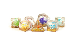 NEW 13 Inclusion Dice Resin: Penguin, Koala, Dinosaur: Rainbow Frost