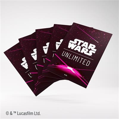 Star Wars Unlimited Premium Art Sleeve Card Back Magenta