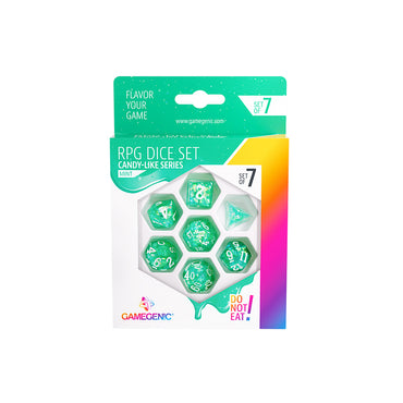 RPG Dice Set (7): Candy Series - Mint