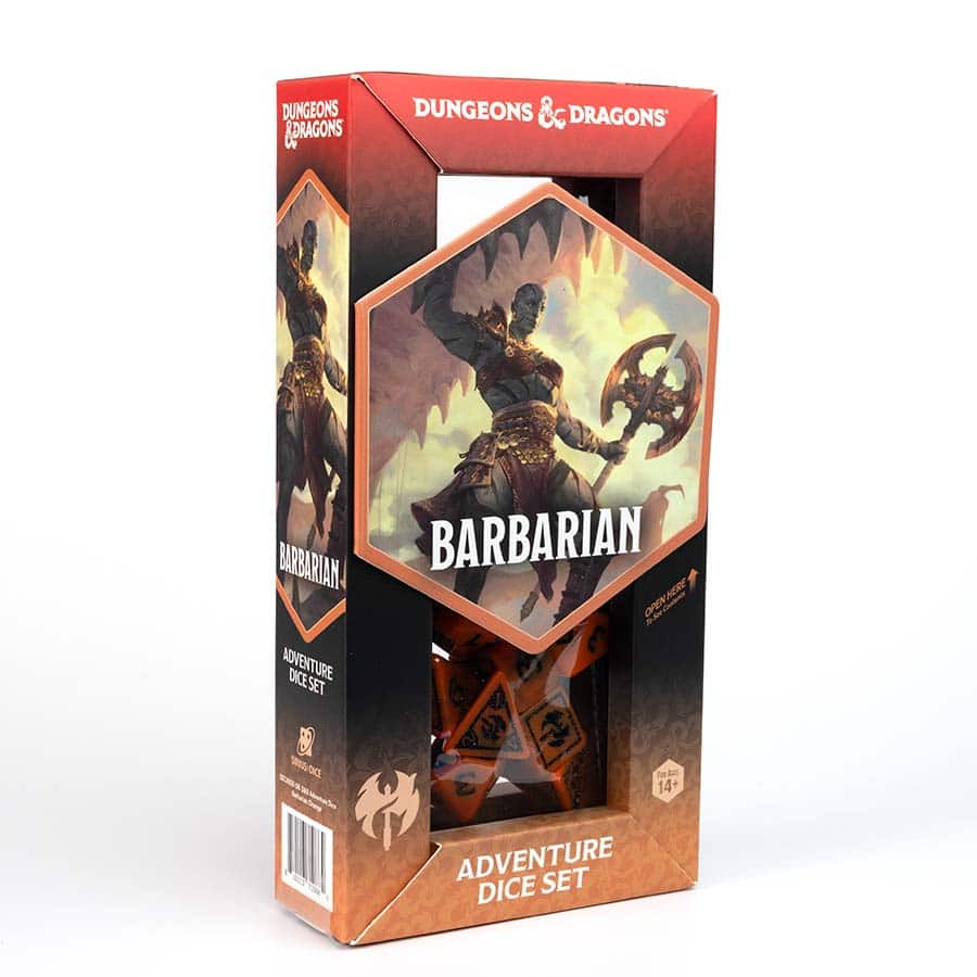 D&D Adventure Dice - Barbarian: Orange